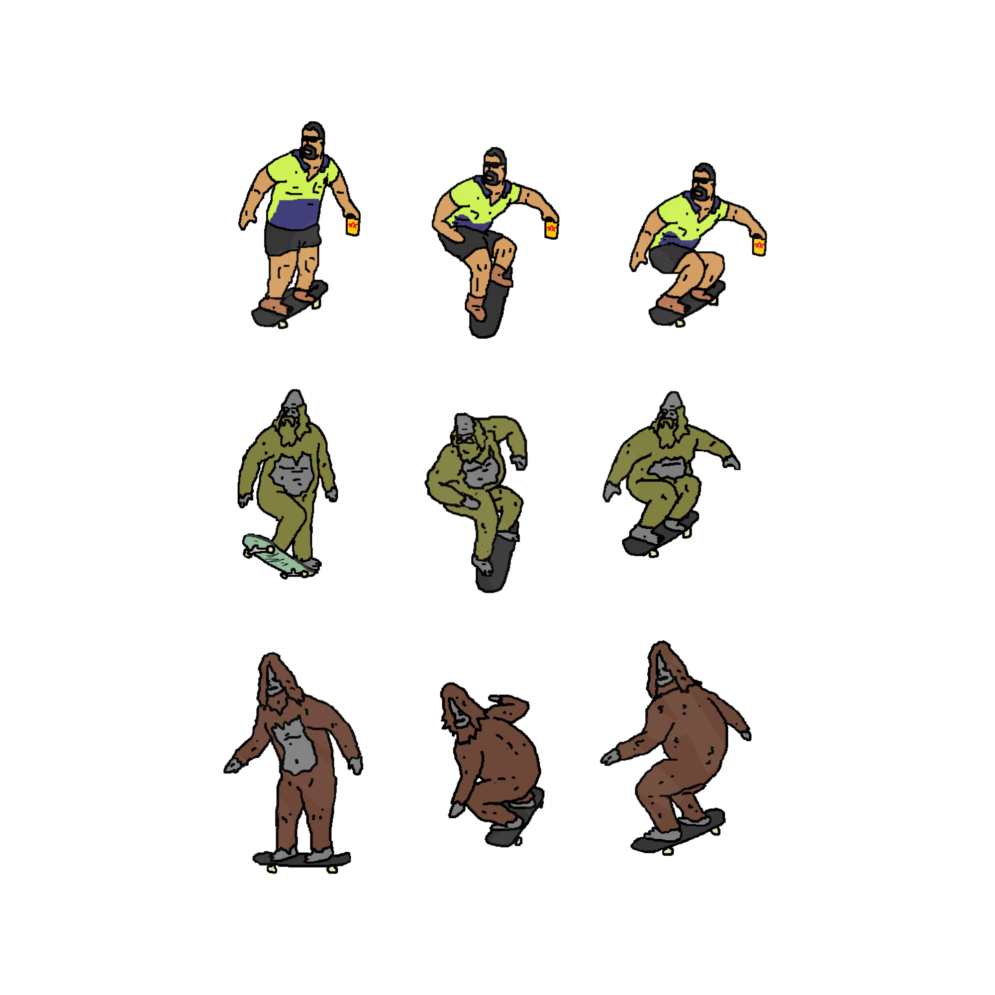 Skate Sticker Sheet The Big Lez Show Official Merch Donny S Shop